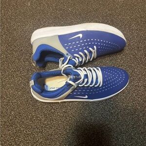 Stylish Blue and White Athletic Shoes